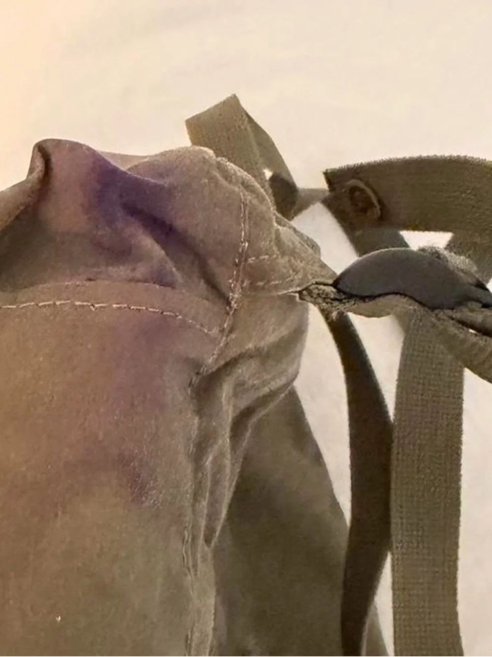 Fjallraven Kanken Backpack in Olive Green with Red Logo